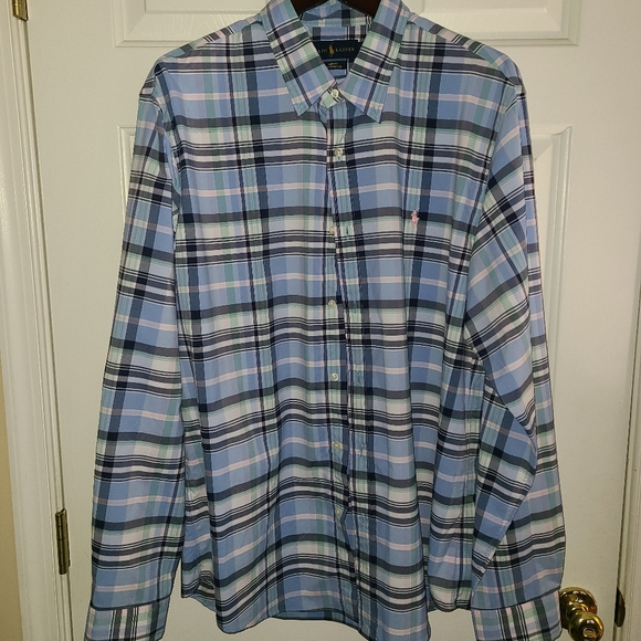 RALPH LAUREN POLO SLIM FIT PERFORMANCE BUTTONDOWN SHIRT XXL - Picture 1 of 2